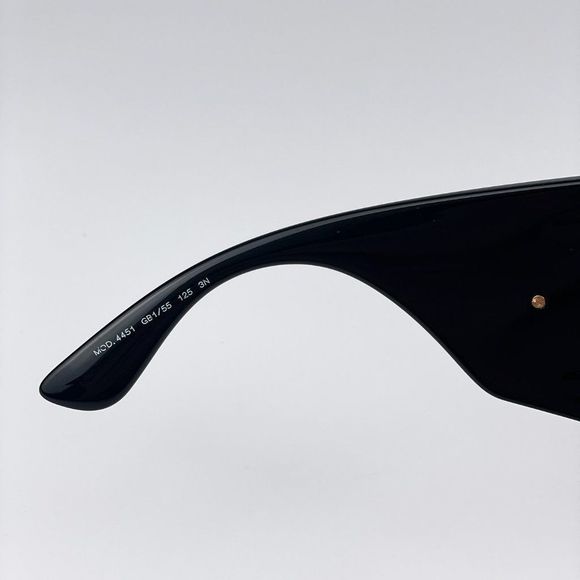Versace VE4451 GB1/55 Sunglasses Black Grey Mirrored Blue Wraparound Unisex main image 6